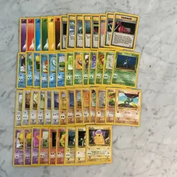 Pokemon Card Lot 1999 WOTC 50 Different Cards All NM, Lots Of Uncommon - Image 1