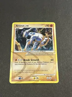 Arceus LV.100 AR8 Platinum Arceus Holo Rare Pokemon Card 2009 Fighting Type - Image 1