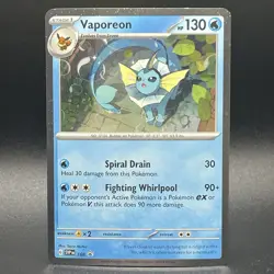 Vaporeon SVP 168 Pokemon Prismatic Evolutions Black Star Promo Holo 2025 Pokemon - Image 1