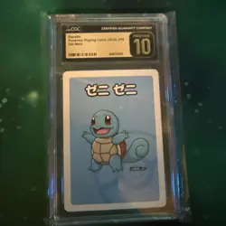 CGC 10 GEM MINT Pokemon Japanese Squirtle Old Maid Playing Card - Image 1