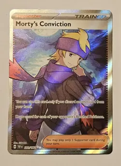 Morty's Conviction 201/162 Full Art Temporal Forces Pokemon TCG & Bonus Card - Image 2