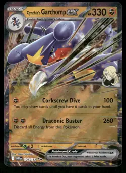 Pokemon Cards Cynthia's Garchomp ex 104/182 Destined Rivals Double Rare NM - Image 1