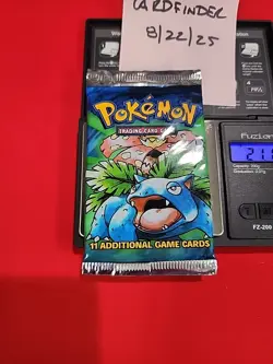 21.20 G Heavy Pokemon Base Set Factory Sealed Booster NM Pack Venusaur LOOK - Image 2