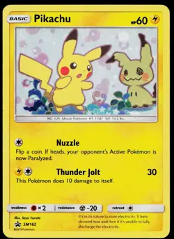 2016-19 Pokemon Gaming SM Black Star Promos Pikachu #SM162 - Image 1