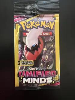 Unopened 3 Card Pack Sun & Moon Unified Minds Pokemon TCG 1count - Image 1