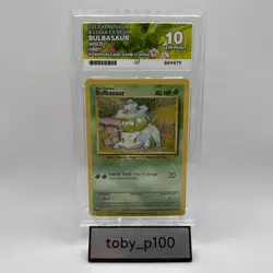 ACE 10 Bulbasaur Pokemon TCG 001/034 Holo 001 Game Classic #001 PERFECT SUBS - Image 1
