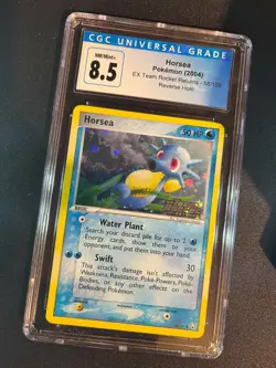 | Pokemon Horsea 58/109 EX Team Rocket Returns Reverse Holo CGC 8.5 PSA 🔥 | - Image 3