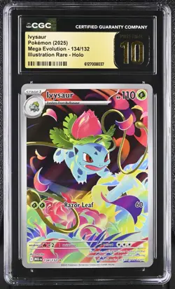 Pokemon IVYSAUR Mega Evolution IR Illustration Rare #134 CGC Pristine 10 - Image 1