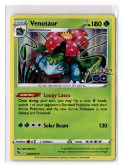 Venusaur 003/078 Pokemon GO Holo NM - Image 1