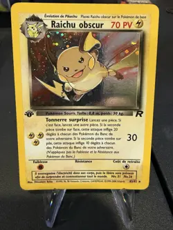 Pokemon TCG Dark Raichu French 83/82 Holo 1st Edition Team Rocket SECRET RARE🔥 - Image 1