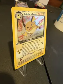 Pokemon TCG Dark Raichu French 83/82 Holo 1st Edition Team Rocket SECRET RARE🔥 - Image 2