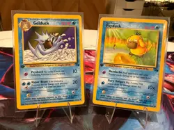 Pokemon Fossil 1st Edition Psyduck 53/62 & Golduck 35/62 LP WOTC 1999 - Image 1