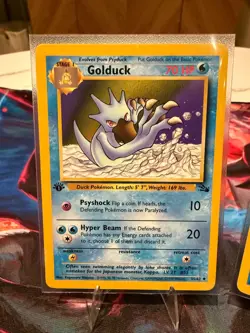 Pokemon Fossil 1st Edition Psyduck 53/62 & Golduck 35/62 LP WOTC 1999 - Image 2