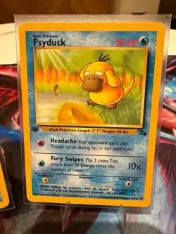 Pokemon Fossil 1st Edition Psyduck 53/62 & Golduck 35/62 LP WOTC 1999 - Image 4