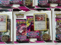 Pokemon Fusion Strike 3 Pack Blisters Eevee Promo Lot Of 5 - Image 5