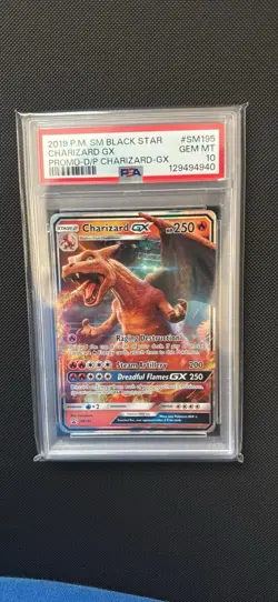 2019 POKEMON SM DETECTIVE PIKACHU PROMO #SM195 CHARIZARD GX PSA 10 - Image 1