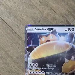 Pokemon TCG Sun & Moon Black Star Promo Snorlax GX SM05 2016 NM-M - Image 5