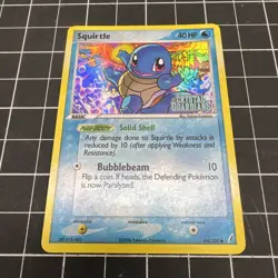 Squirtle 64/100 EX Crystal Guardians Reverse Holo Stamped Pokemon Card LP H2 - Image 1