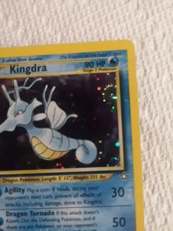 Kingdra 1st Edition Pokemon Trading Card Holo W/Swirl! Neo Genesis 8/111 - Image 3