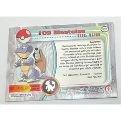 Blastoise Pokemon Card Topps #09 TV Animation Edition Series Green Logo - Image 2