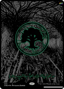 Forest (Phyrexian) - Full Art (Oil Slick Raised Foil) [ONE - 369] - NM [Foil]... - Image 1