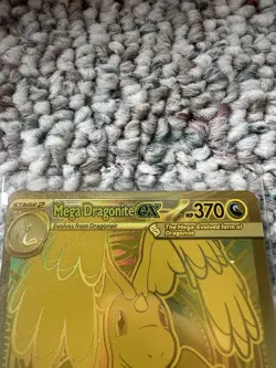 Pokemon Mega Dragonite Ex Gold Card English 295/217 (Ascended Hero’s) Near Mint - Image 2