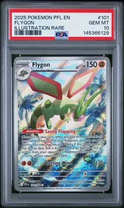2025 POKEMON PFL EN-PHANTASMAL FLAMES #101 FLYGON ILLUSTRATION RARE PSA 10 ✅ - Image 1