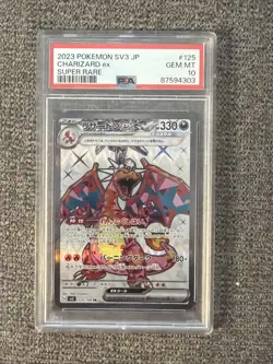 CHARIZARD EX 125/108 SUPER RARE RULER OF THE BLACK FLAME POKEMON JAPANESE - Image 1