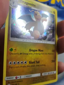 Pokemon TCG Dragonite Sun & Moon Base Set 96/149 Promo Cosmos Holo Rare - Image 4