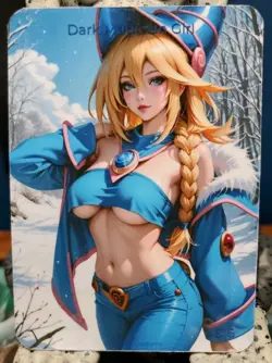 S 16 Dark Magician Girl Yu Gi Oh Sports Lonestar Customs Waifu Series 3 BB Card - Image 1