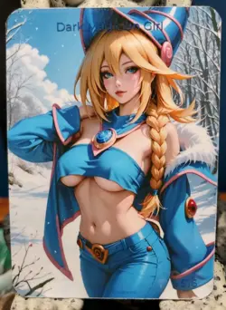 S 16 Dark Magician Girl Yu Gi Oh Sports Lonestar Customs Waifu Series 3 BB Card - Image 2
