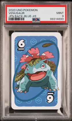 PSA 9 Venusaur Uno Pokemon Japanese Back-Blue-#6 - Image 1