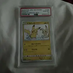 2018 Pokemon SM Promo Pikachu 199/SM-P PSA 10 Mimikyu Special Box - Image 1