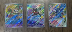 Pokemon First Partner Illustration Rares Rowlet Litten Popplio 043/044/045 - Image 1