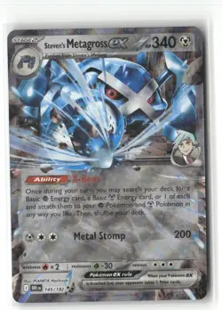 Pokemon Steven's Metagross ex Double Rare SV10: Destined Rivals 145/182 - Image 1