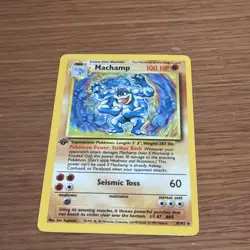 1999 Pokemon 1st Edition Machamp Holo #8/102 LP - Image 1