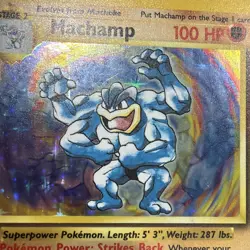 1999 Pokemon 1st Edition Machamp Holo #8/102 LP - Image 3