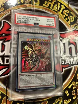 YuGiOh BLACK-WINGED ASSAULT DRAGON #MP23-EN187🔥PSA 10🔥1st ED-2023 SECRET RARE - Image 5