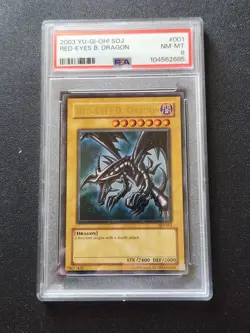 Red Eyes B. Dragon SDJ-001 Ultra Rare PSA 8 NM-MT - Image 1