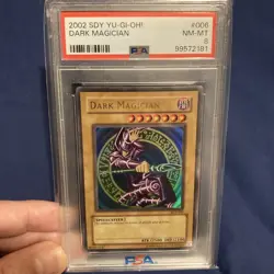 Dark Magician SDY-006 Unlimited Edition Ultra Rare YuGiOh 2002 Yugi PSA 8 NM-MT - Image 1