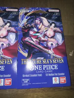 Bandai One Piece Card Game AZURE SEA'S SEVEN (2) Sleeved Booster Pack 12 CARDS - Image 3