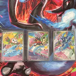 Pokemon Popplio, Litten, Rowlet Card Lot (3 Cards) First Partner Pack Promo Foil - Image 1