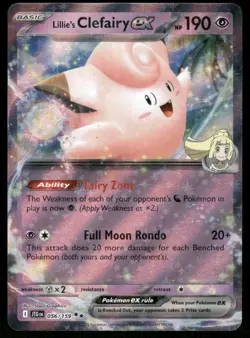 Pokemon Cards Lillie's Clefairy ex 056/159 Journey Together Double Rare NM *2 - Image 1