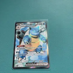 Pokemon TCG Scarlet & Violet 151 Blastoise EX English Card 184/165 NM Condition - Image 1