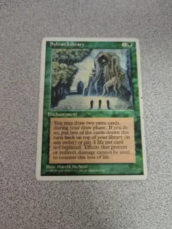 vintage Magic the Gathering Sylvan Library 4th ed. rare mp - Image 3