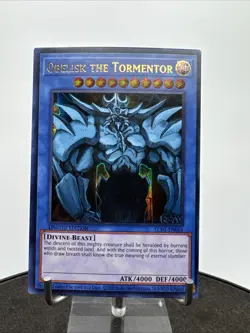 Yugioh x1 Obelisk the Tormentor LC01-EN001 Ultra Rare Limited Ed (Near Mint!) - Image 2