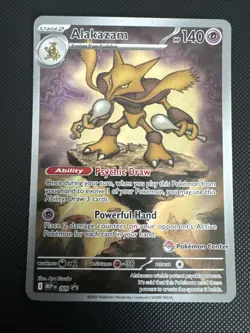Alakazam | Mega Evolutions | 009 | ETB Promo Pokemon Center Stamped TCG NM - Image 1