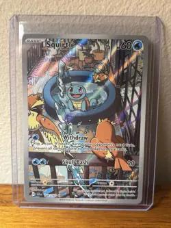 Pokemon Squirtle Illustration Rare 148/142 Sv07: Stellar Crown Holo 60 HP - Image 1