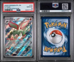 2025 POKEMON PFL EN-PHANTASMAL FLAMES ILLUSTRATION RARE #101 FLYGON PSA 10 - Image 3