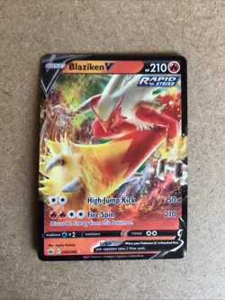 Blaziken V 020/198 Ultra Rare Full Art - 2021 Pokemon Chilling Reign NM - Image 1